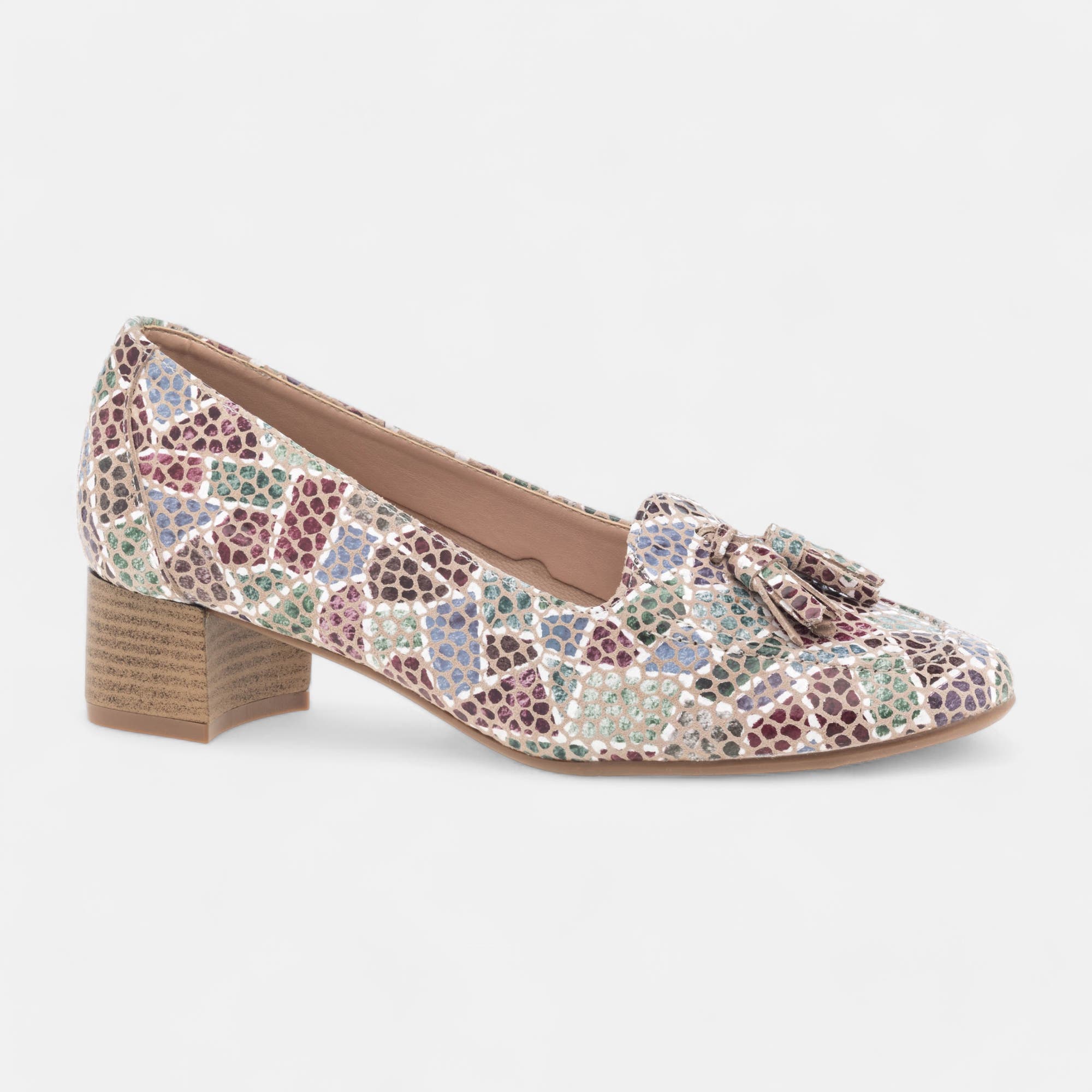 Mocassins Femme en cuir multicolore