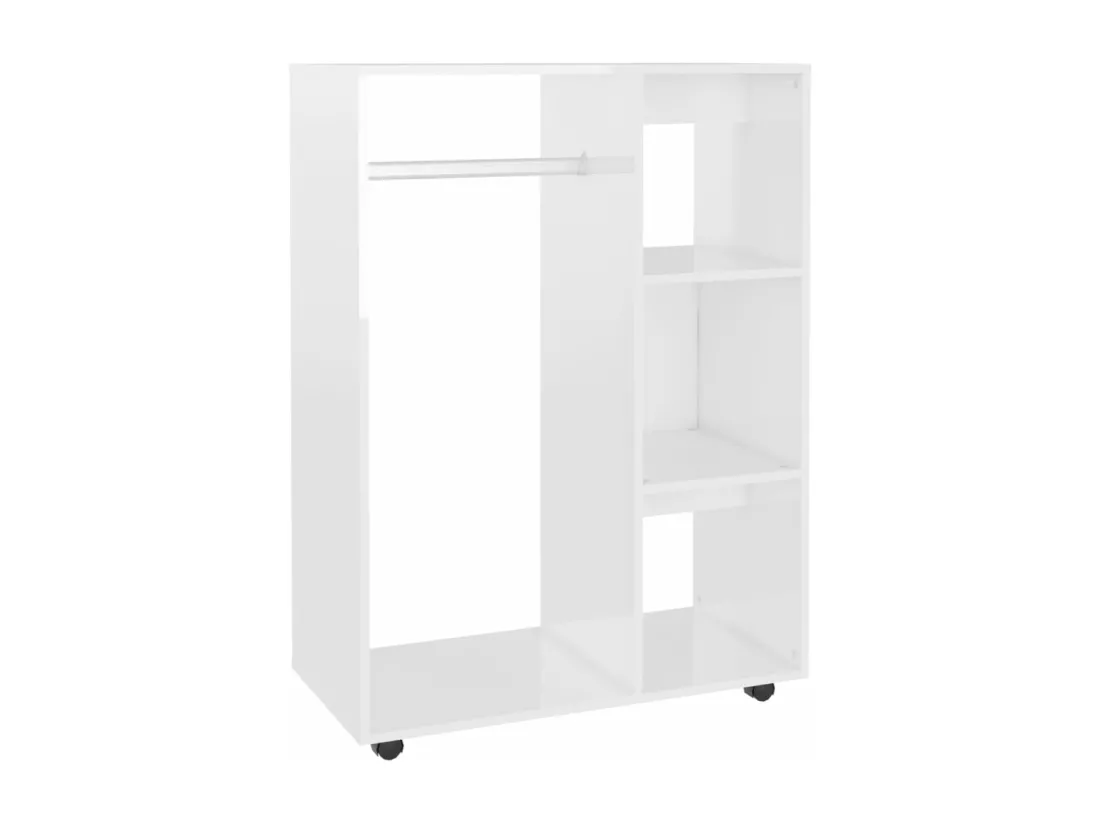 Garde-robe Blanc brillant 80x40x110 cm Bois d’ingénierie