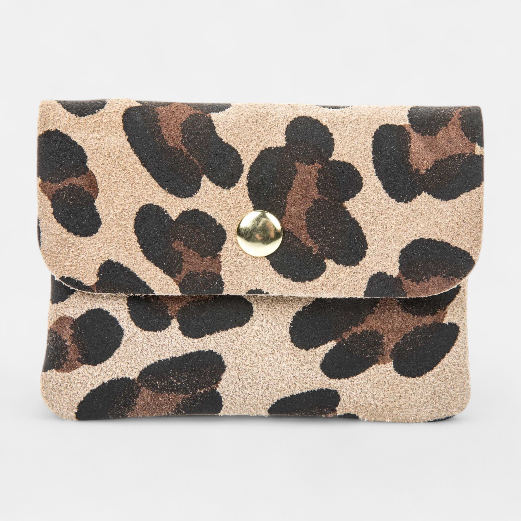 Petite maroquinerie en cuir beige
