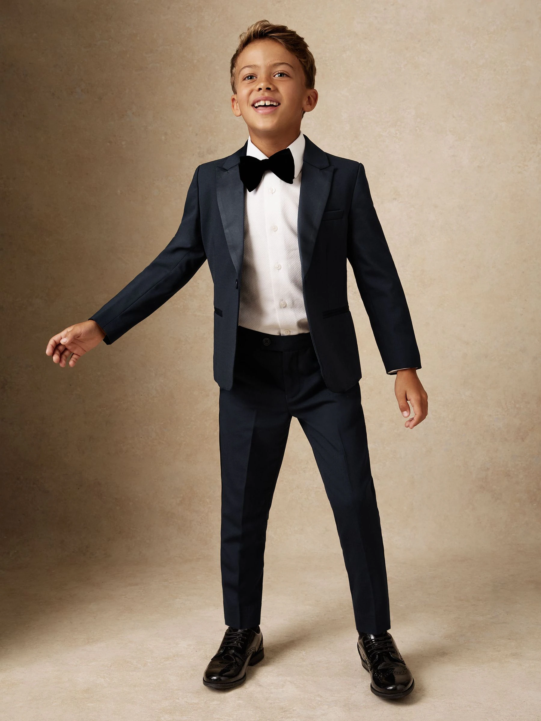 Reiss Knightsbridge Single-Breasted Tuxedo Blazer Wool-Blend