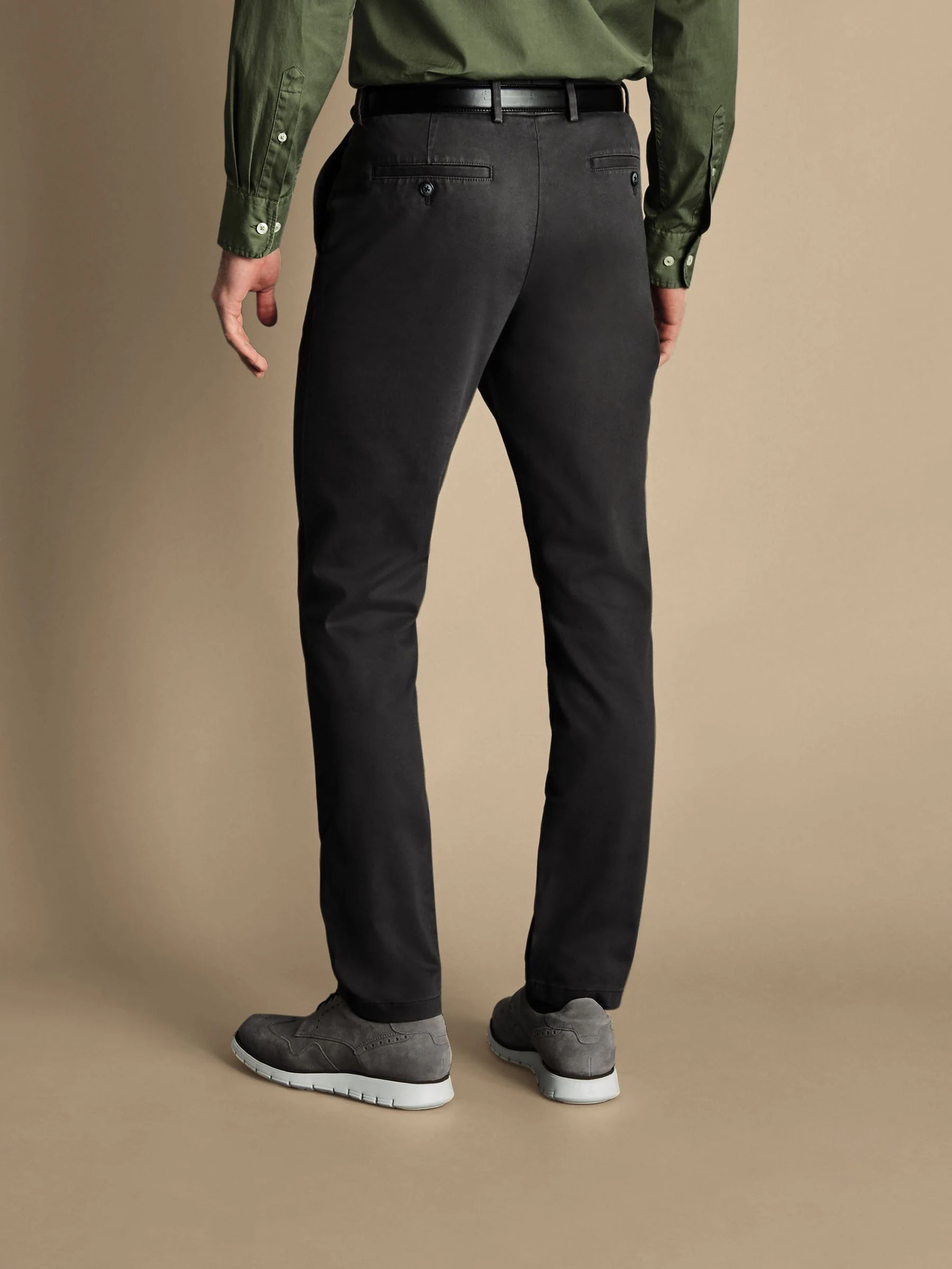 Grijs - Charles Tyrwhitt Classic Fit ultimate chino zonder plooien
