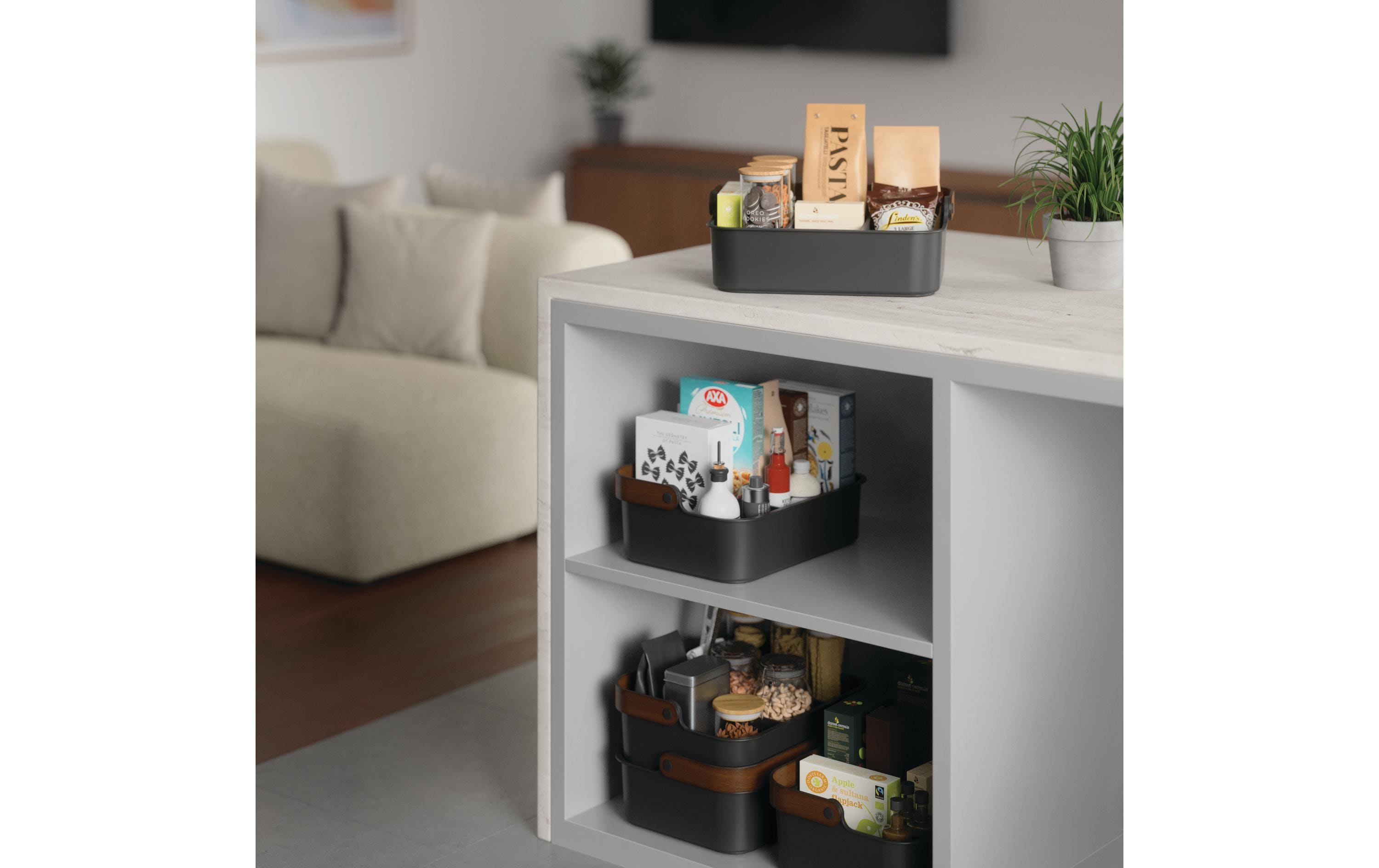 Aufbewahrungsbox Bellwood 35 x 26 x 13 cm, Braun/SchwarzAufbewahrungsbehälter
