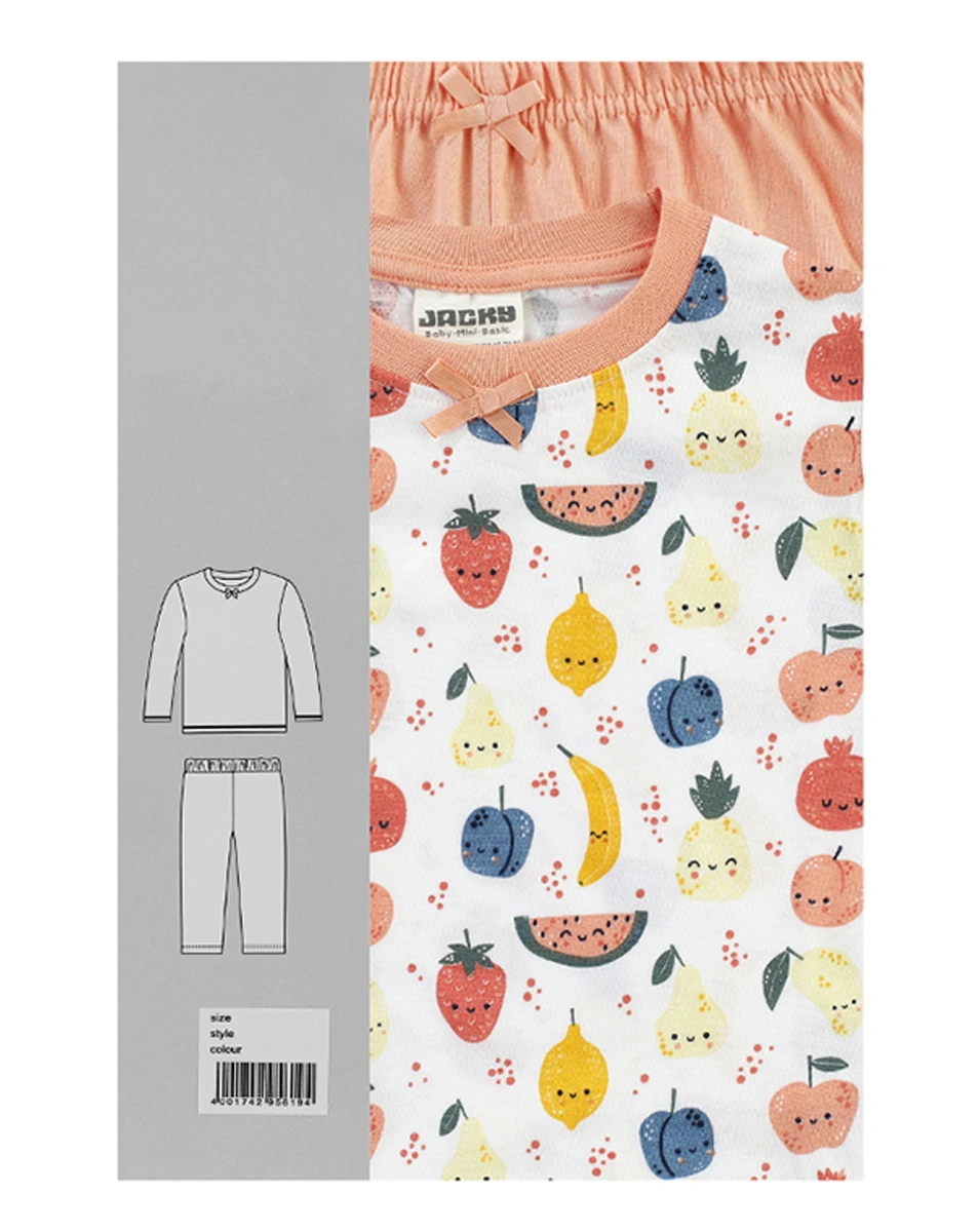 Schlafanzug FRUITS kurz in peach