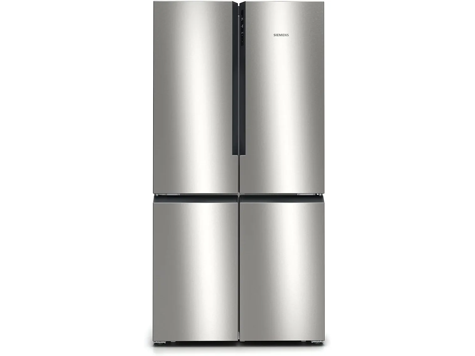 Siemens iQ300 KF96NVPEA - Køleskab/fryser - side-by-side - bredde: 91 cm - dybde: 73.1 cm - højde: 183 cm - 605 liter - Klasse E - rustfrit stål