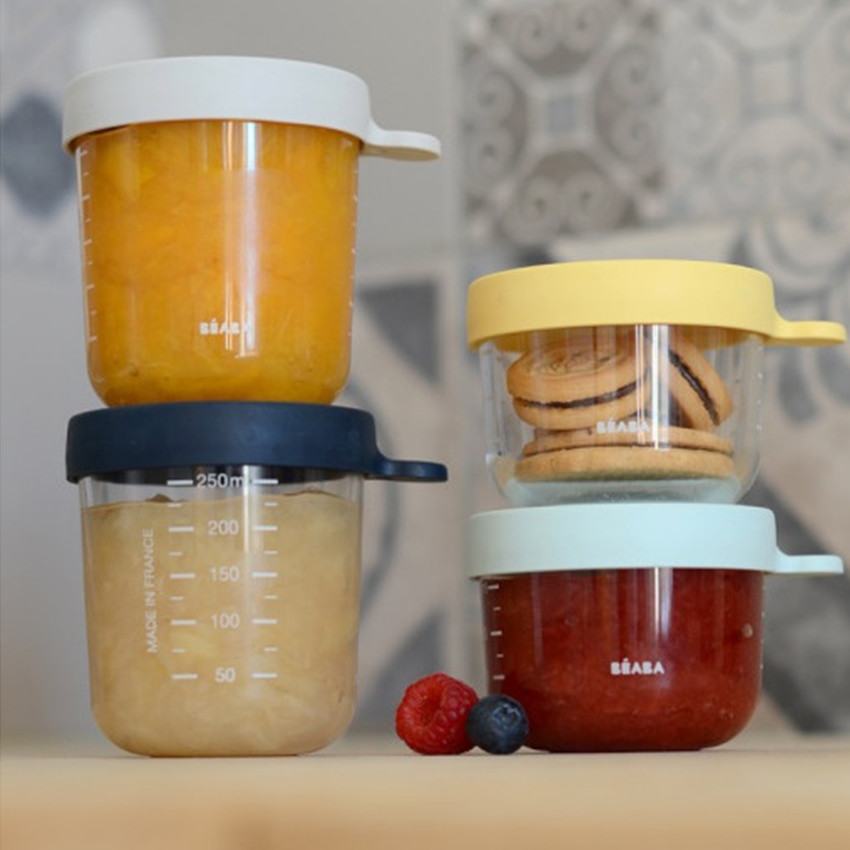 Set de 4 pots de conservation en verre