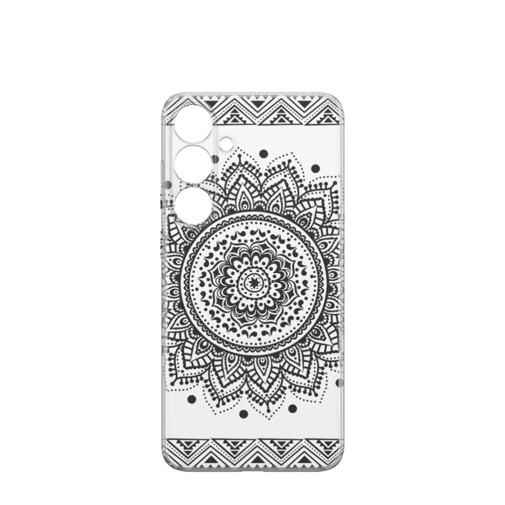 Samsung Galaxy S24 Plus Gummi Hülle Mystische Mandala 2 - Transparent