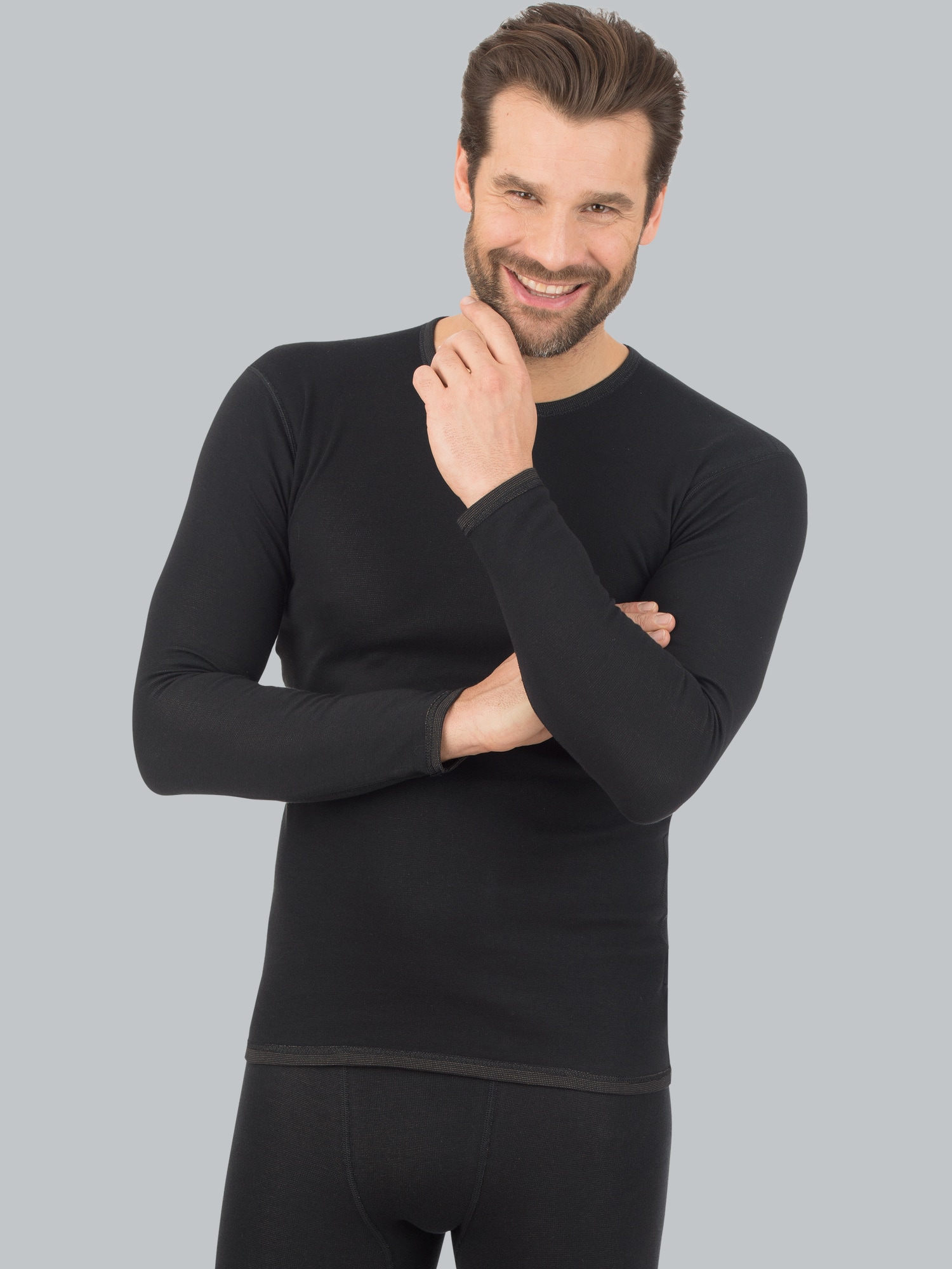 Langarm Funktionsshirt Schwarz