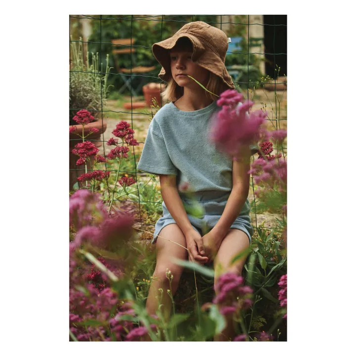 Poudre Organic T-Shirt Orgeat Eponge | Bleu gris
