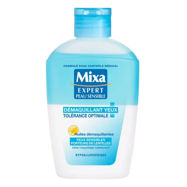 Demaquilante facial Mixa para olhos sensíveis e usuários de lentes de contato 125ml