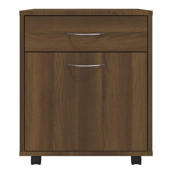 vidaXL Rulleskap brun eik 45x38x54 cm konstruert tre