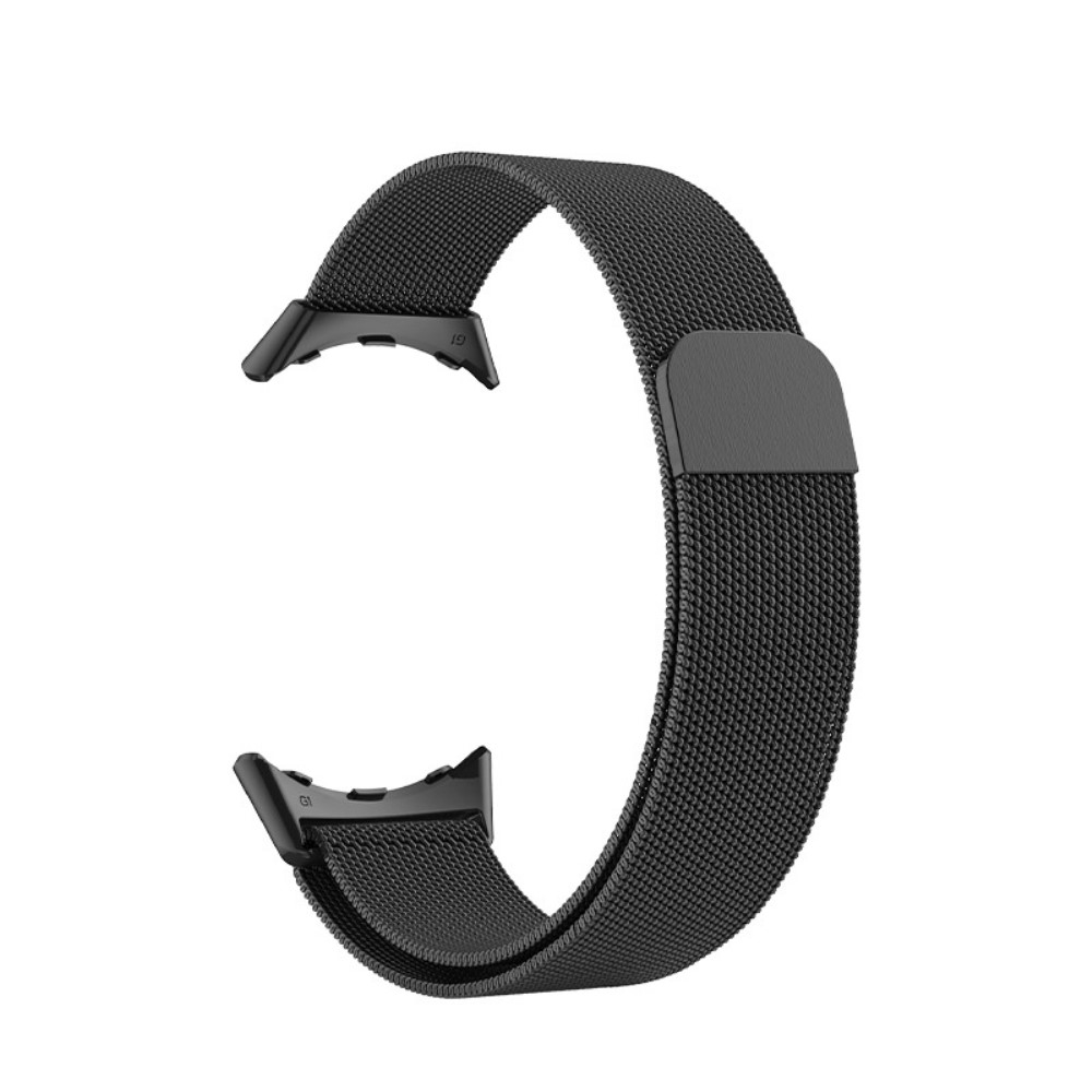 Google Pixel Watch 3 / 2 / 1 Edelstahl Magnet Armband Milanaise (Gelenkumfang: 160-250mm) - Schwarz