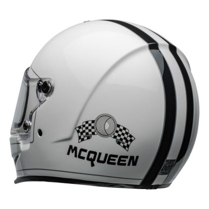 Casque Bell ELIMINATOR - STEVE MCQUEEN B/W - Blanc