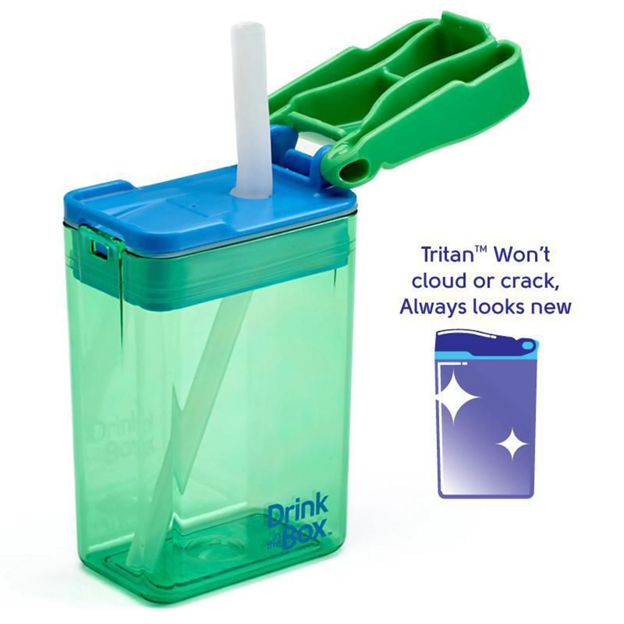 Drink in the Box Contenant avec Paille 8oz- Vert