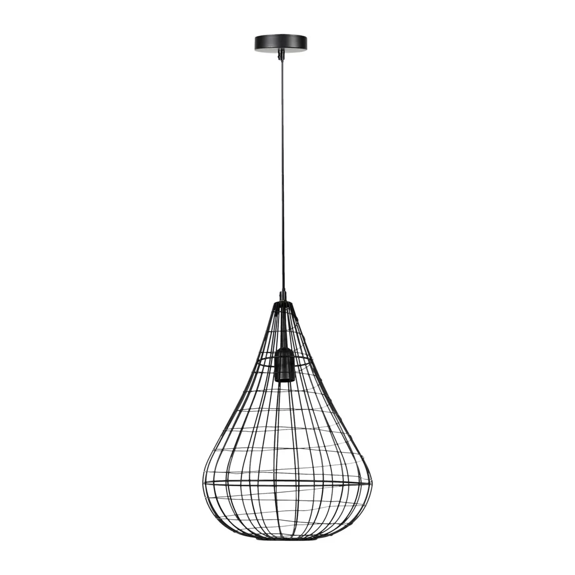 Suspension lumineuse en métal (D30 cm) Asyn Noir