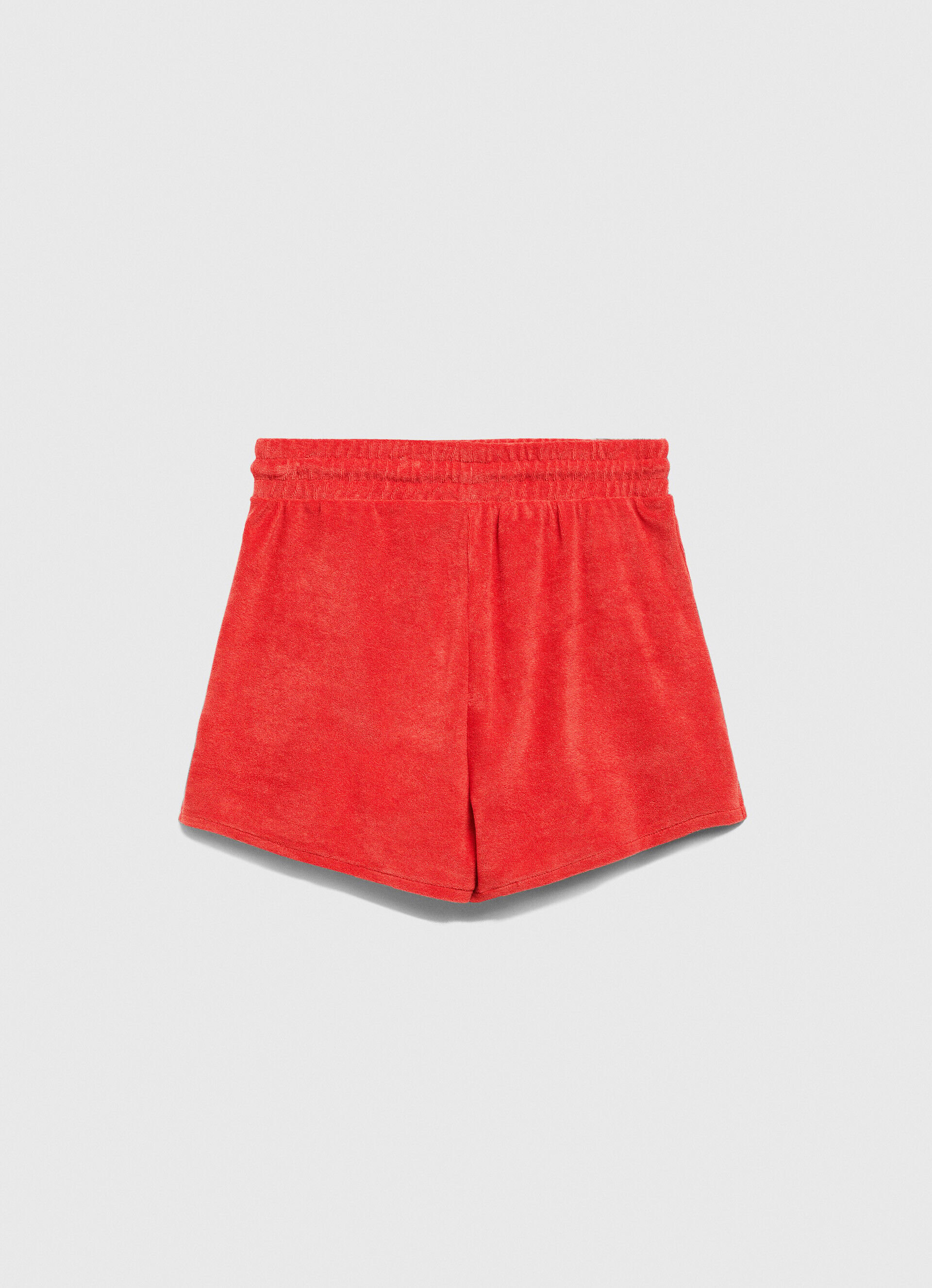 Calção esportivo com logo bordado - vermelho estúdio