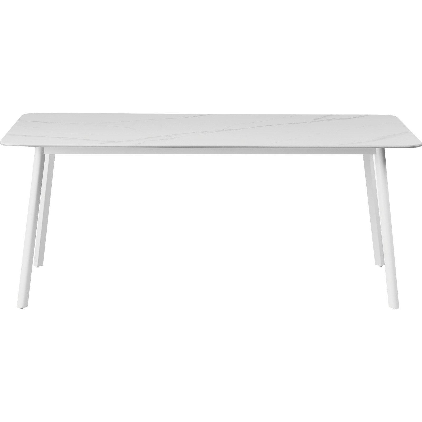 Tisch Keri Keramik weiss/grau, 180 x 76 x 90 cm