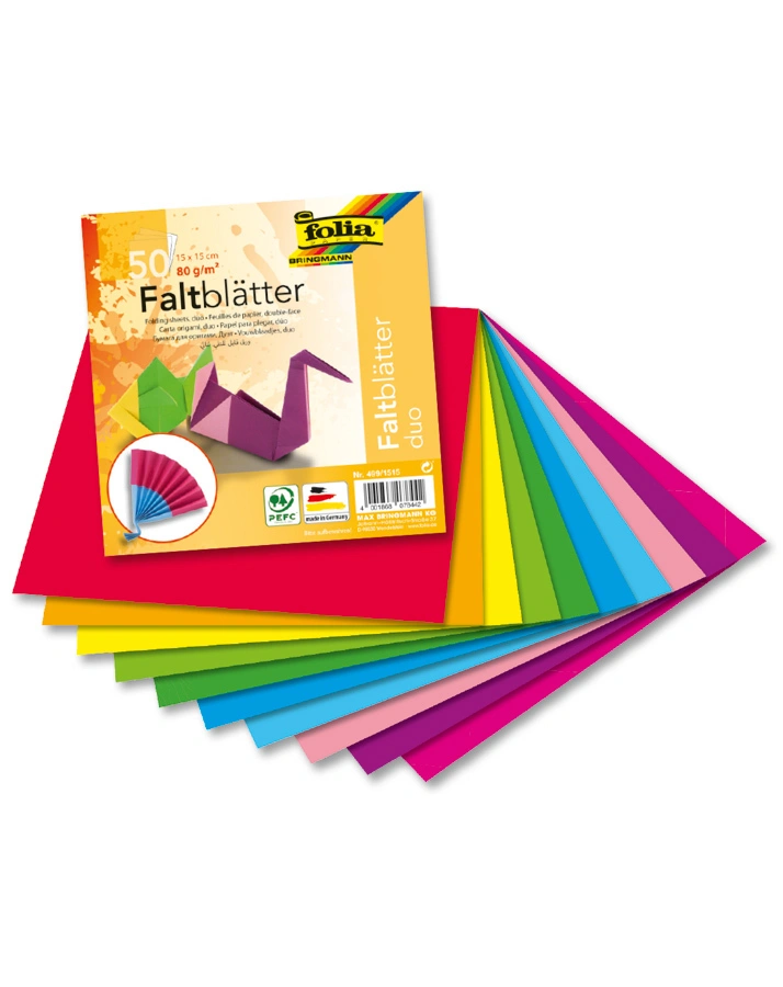 Faltblätter DUO 50-teilig in bunt
