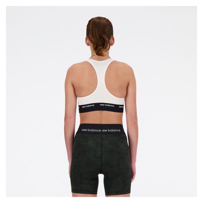Brassière New Balance Sleek Medium Support Sports Blanc
