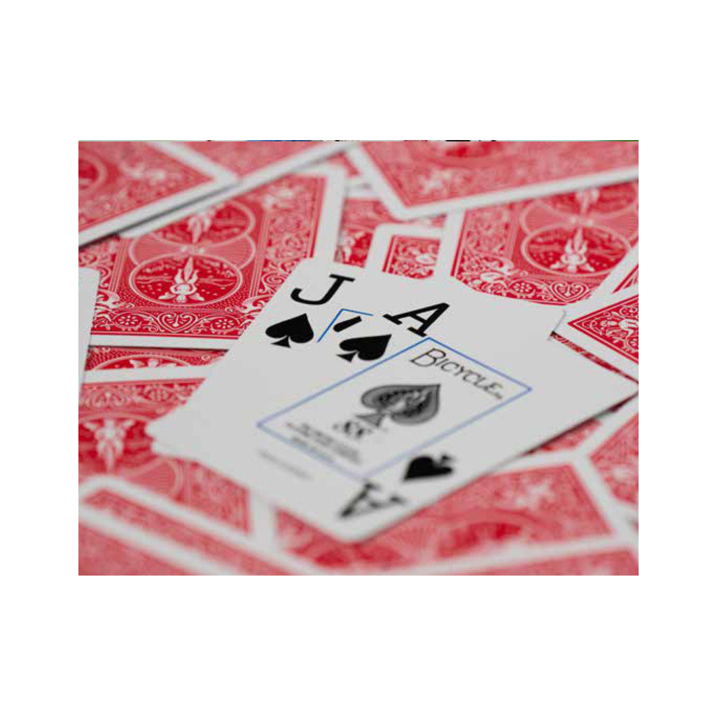 Cartes Bicycle "Rider Back" Jumbo Index - Dos Rouge