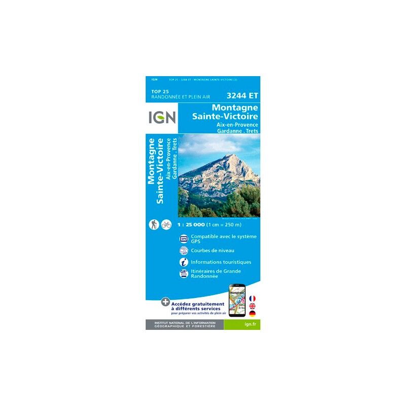 Montagne Sainte-Victoire / Aix En Provence / Gardanne / Trets - Carte topographique