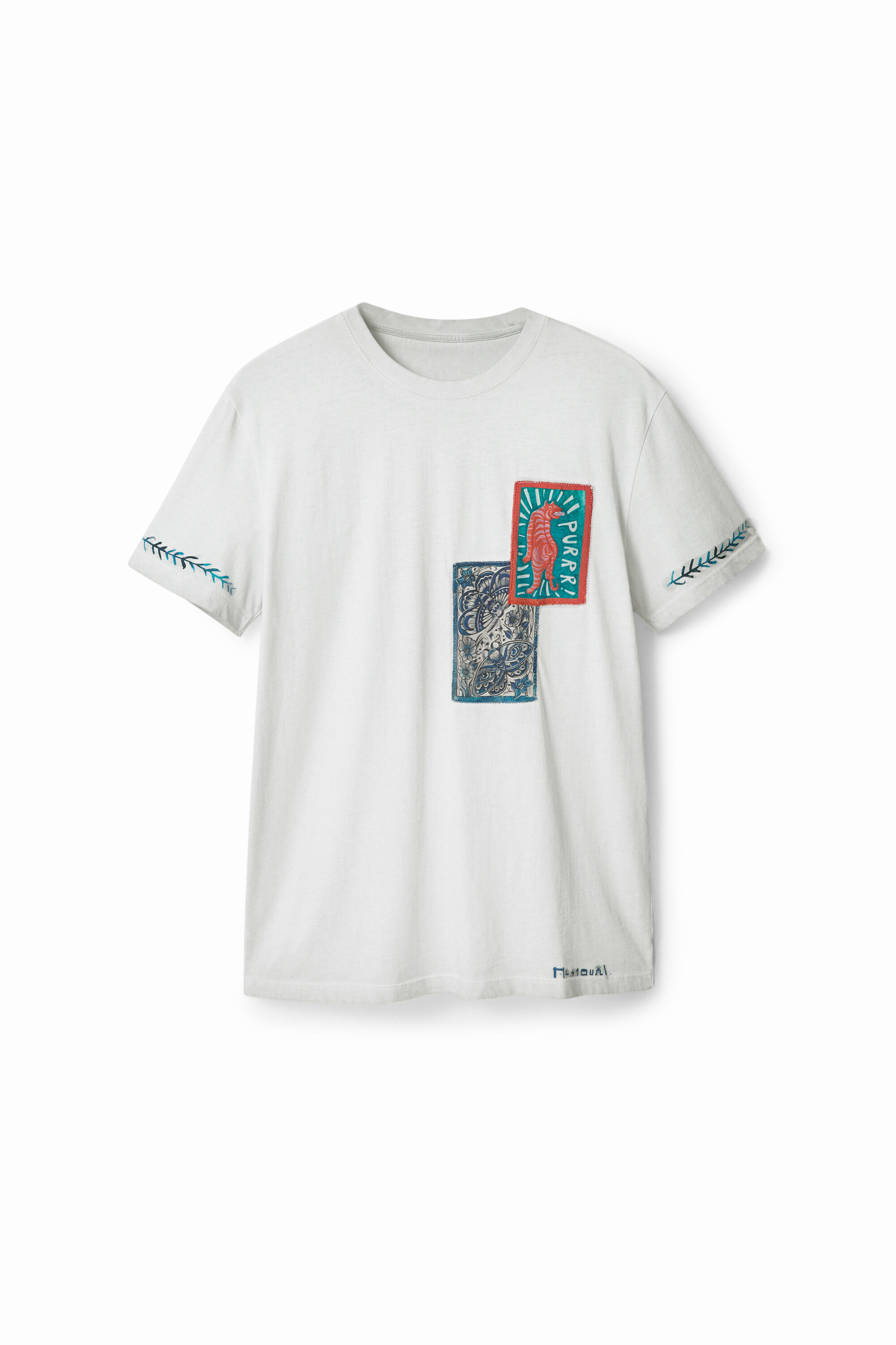 T-shirt avec patchs et imprimés