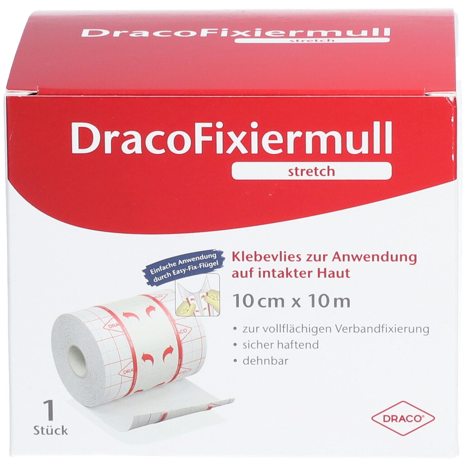 DracoFixiermull stretch 10 cm x 10 m