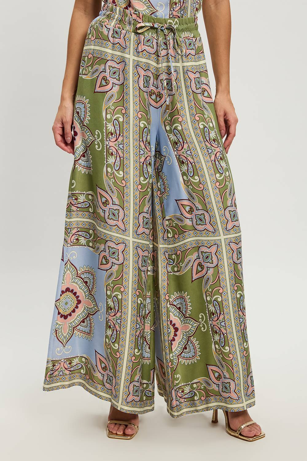 KarenMillen Pantalon Petite En Viscose Satinée À Imprimé Patchwork