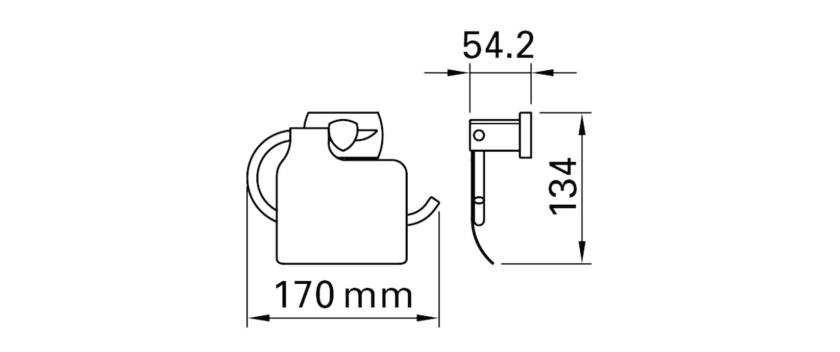 Toilettenpapierhalter schwarz mattWC-Papier Halter