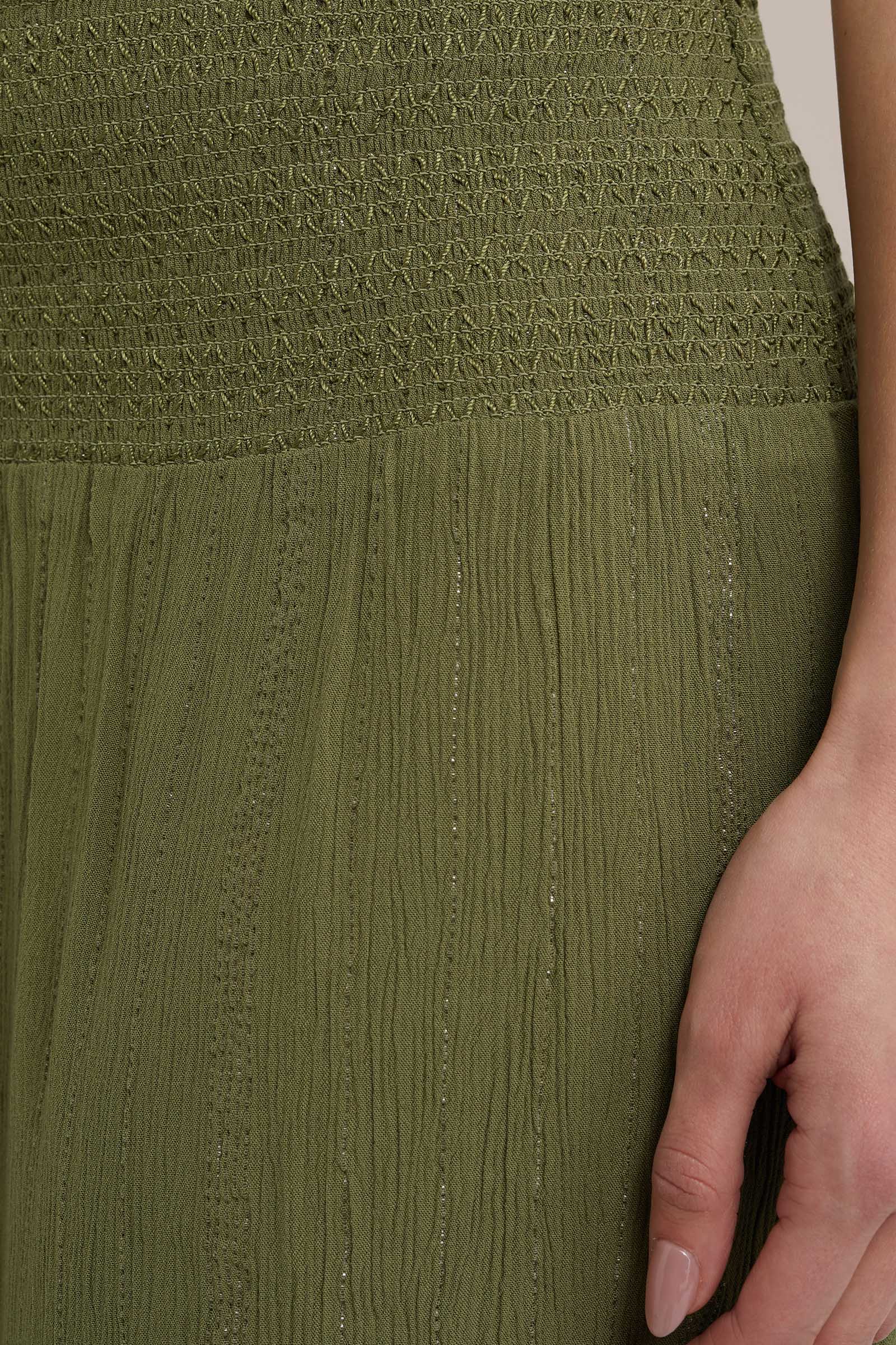 rok met glittergaren WE Fashion Olijfgroen