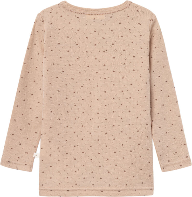 Lil' Atelier NMFNAVA LS WOOL TOP LIL Rugby tan