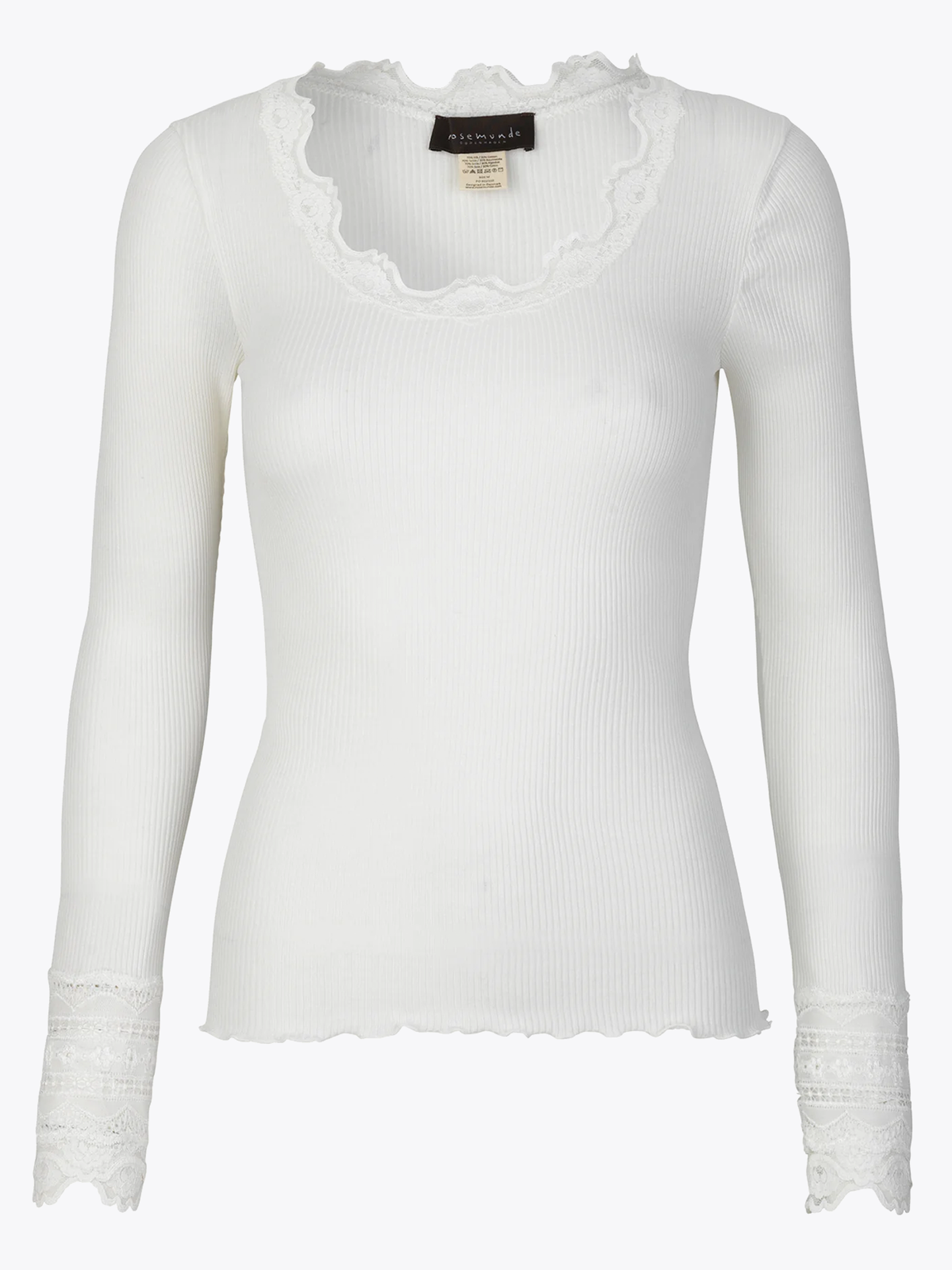 Benita Silk T-Shirt W/ Lace