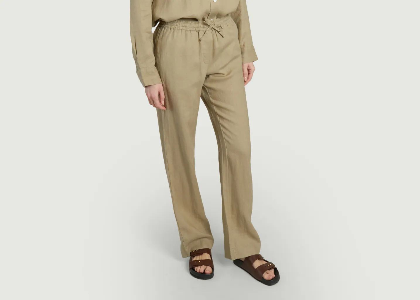 Pantalon décontracté en lin Hoys Samsoe Samsoe