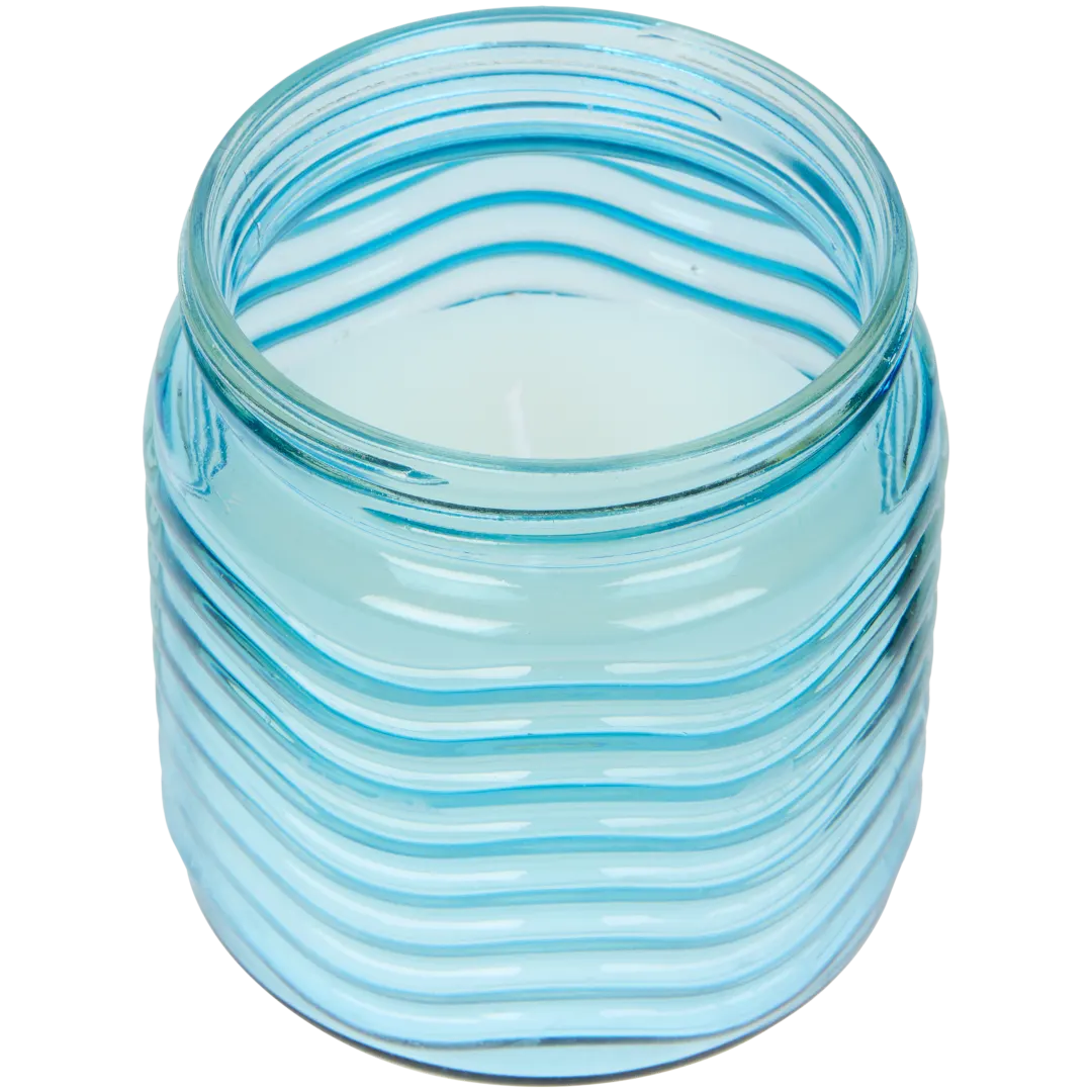 Bougie à la citronnelle dans pot en verre