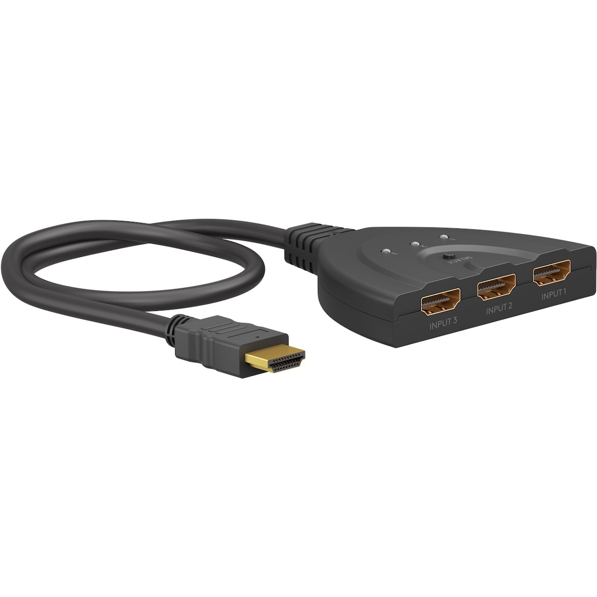 Goobay Manuell HDMI™-svitsj 3 til 1 (4K 30 Hz)
