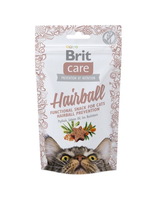 Brit Care Cat Snack Hairball - Kattensnack - Eend 50 g