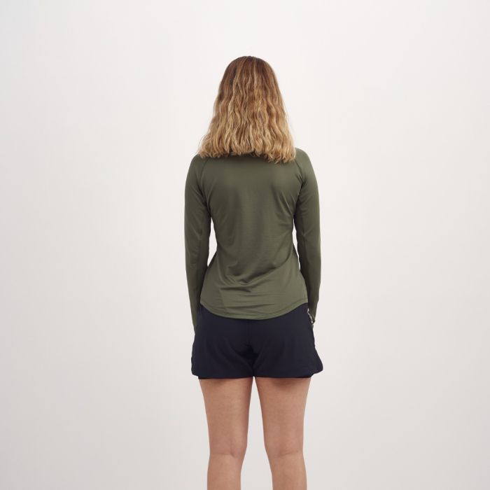 Lipati Dame Trøjer Moderate Half Zip Long Sleeve Grøn