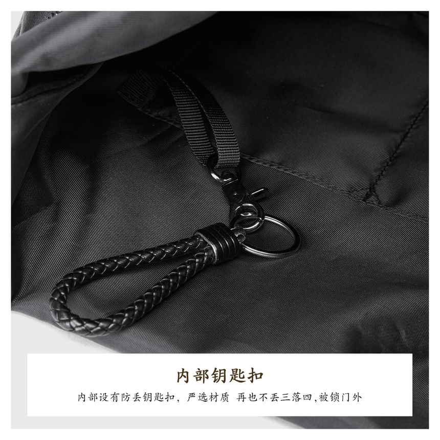 Wavecho - Effen imitatieleren crossbodytas