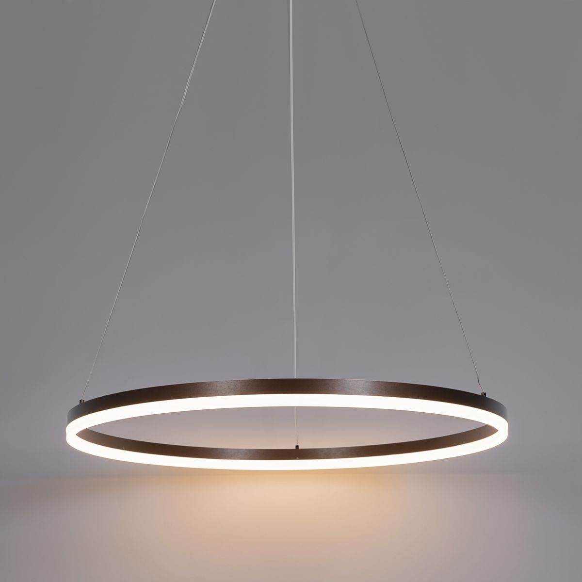 Hanglamp donkerbrons 80 cm incl. LED 3-staps dimbaar - Anello