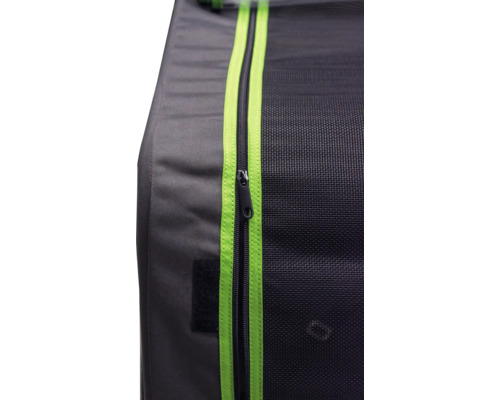 Karlie GO fietskar, ca. 130 x 70 x 54 cm, cabine ca. 76 x 53 x 54 cm, voor honden tot 30 kg, grijs/groen