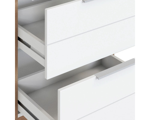 Held Furniture Florence uittrekbare onderkast BxDxH 180x60x82 cm wit mat gedemonteerd scharnier omkeerbaar (links of rechts te monteren)