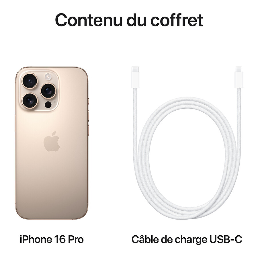 Apple iPhone 16 Pro (Titane sable) - 1 To