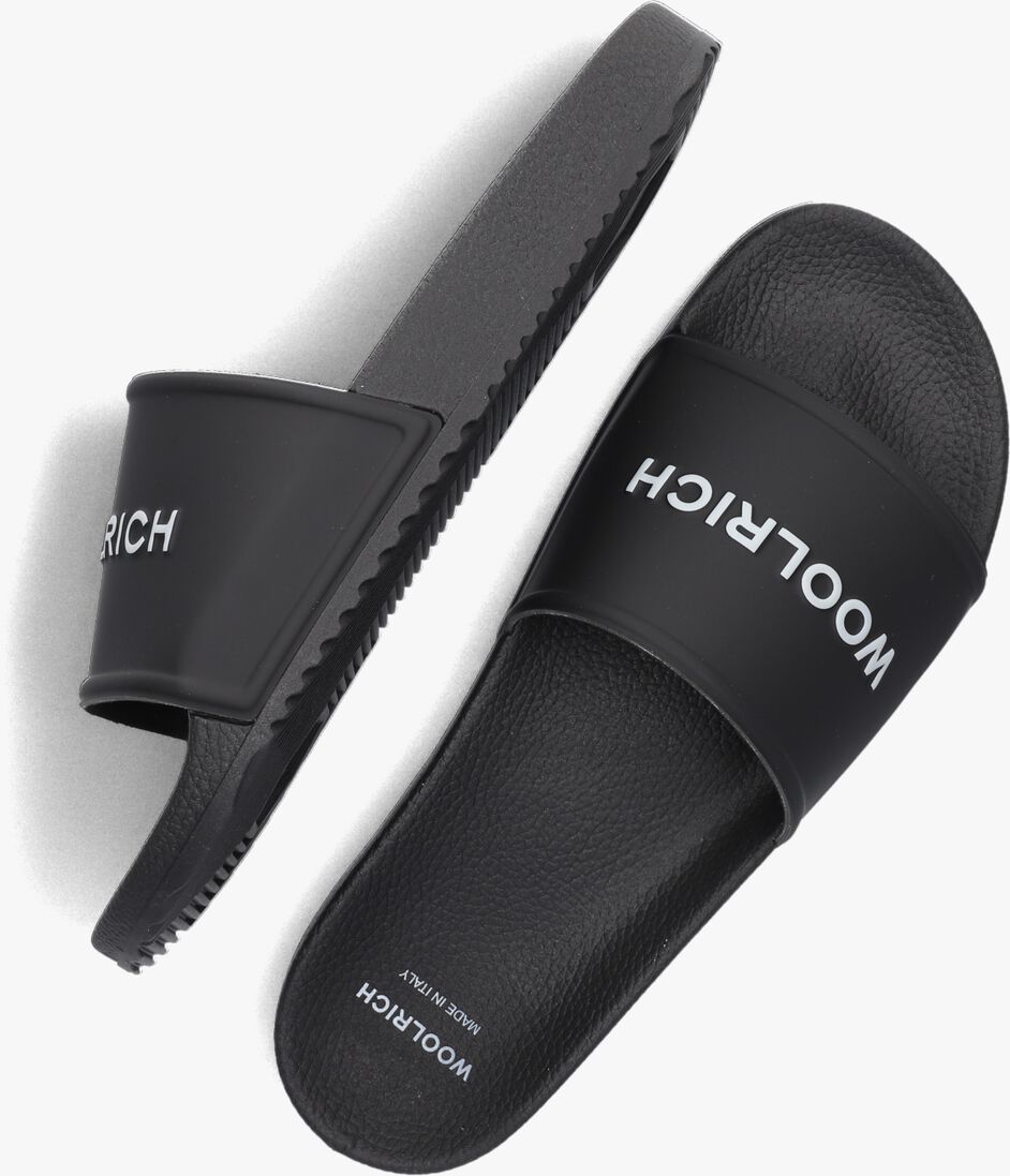 zwarte woolrich badslippers slide eva