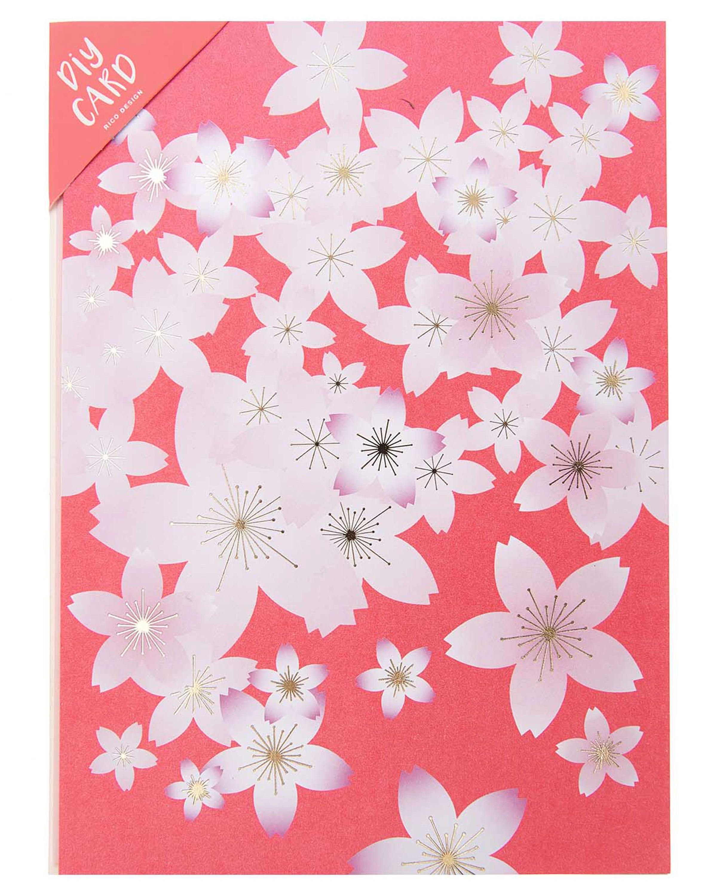 Grußkartenset DIY SAKURA SAKURA 4-teilig in rot