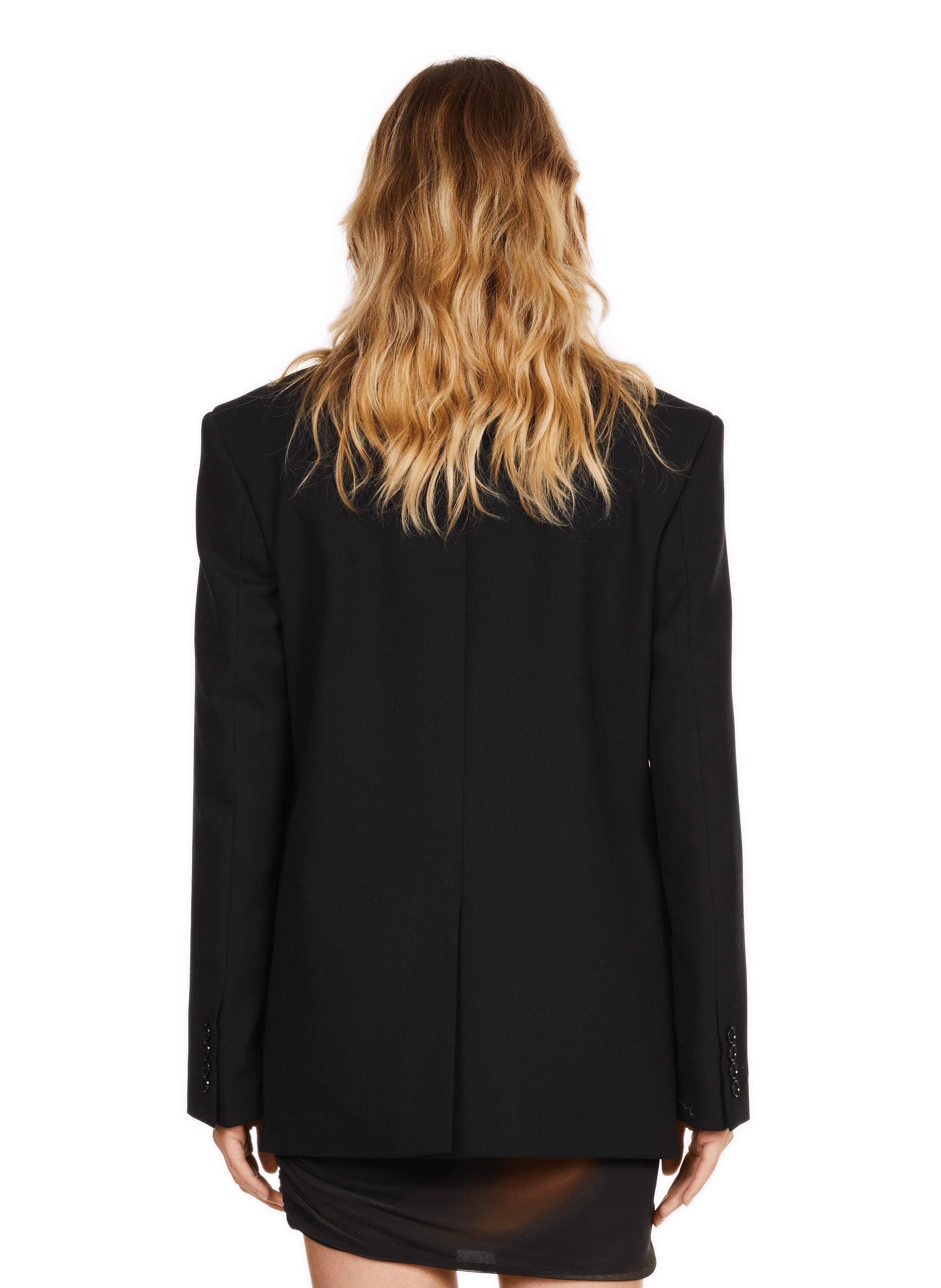 UCIN - Blazer cintré épaulé en laine mélangé | Noir
