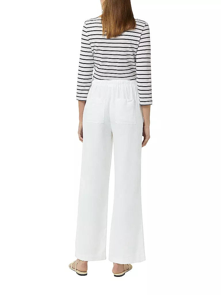 COMMA IDENTITY Leinenhose weiss