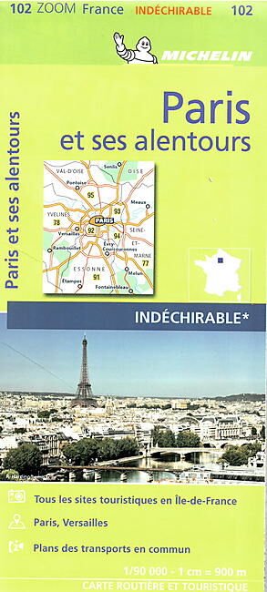 MICHELIN - 102 PARIS ET ALENTOURS 1 90 000