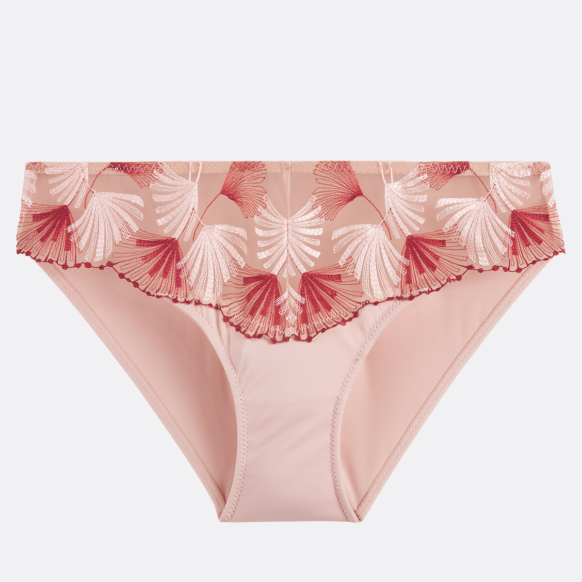 ANNE WEYBURN<br>Calcinha de microfibra e tule bordado, AZALEE