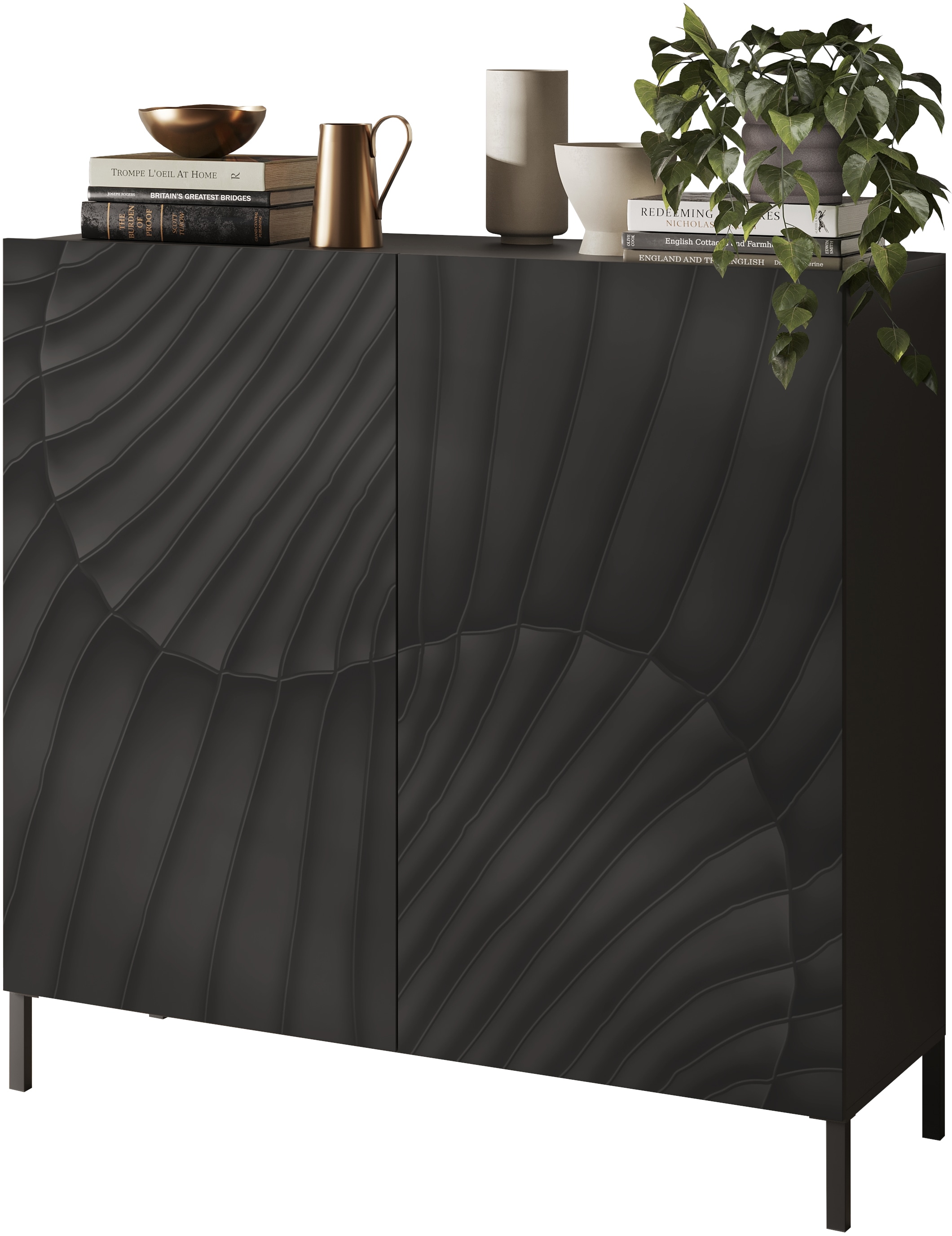 INOSIGN Highboard »Snake, Kommode, Anrichte, Stauraummöbel, Höhe 123 cm, Breite 121 cm« moderne Wohnmöbel, 2 Türen, viel Stauraum, stilvoll und funktional