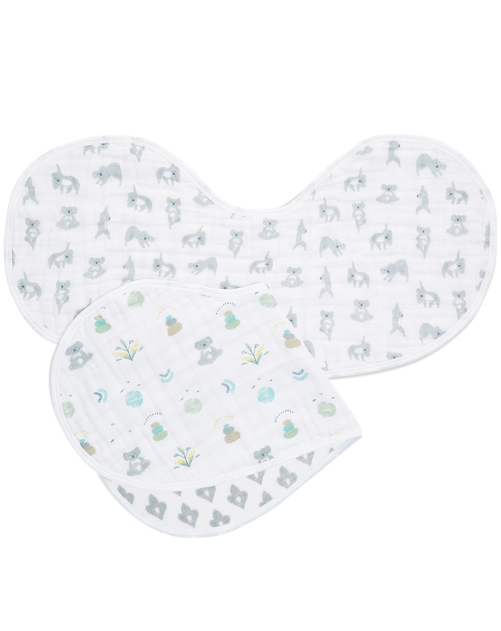 Lätzchen BURPY BIB – NOW + ZEN 2er-Set in mint/weiß