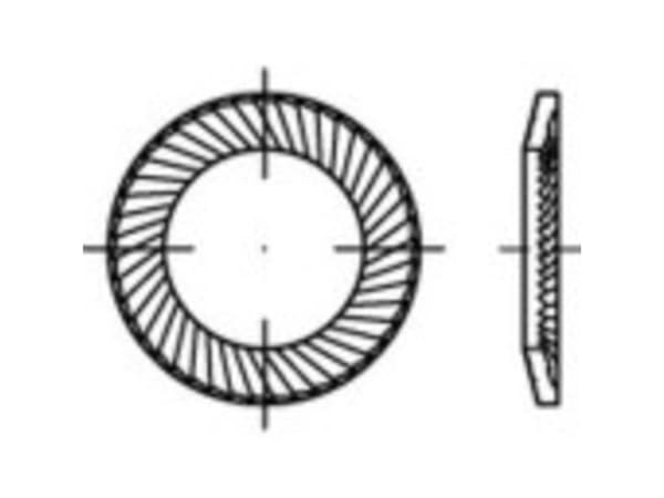 Låseskiver 2.5 mm 4.8 mm Fjederstål verzinkt 500 stk Alstertaler Schrauben & Präzisionsteile 159348